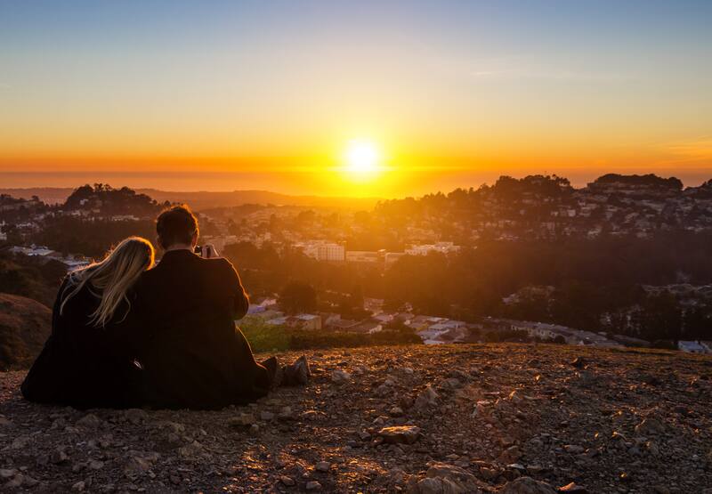 Romantic Sunsets at Parthasarathy Rocks, JNU Photo